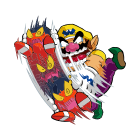 Archivo de vectores mario wario skate vector dtf