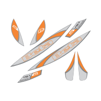 Archivo PDF de stickers de moto Beta 110 en naranja y gris