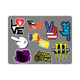 Archivo de vectores PLANCHA DE STICKERS combo dos