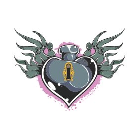 Archivo de vectores para remeras DTF y deco vinilos  "corazon con llave candado tshirt clipart"