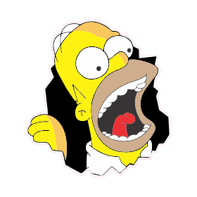 Archivo de vectores sticker dtf homero dibujo