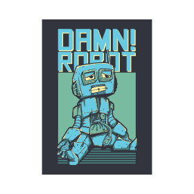 Archivo de vectores DAMN ROBOT vector dtf remera