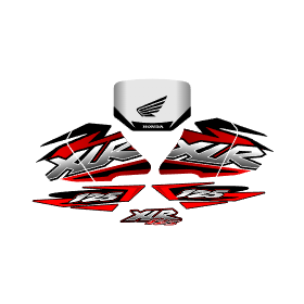 Archivo de vectores HONDA XLR 125 2001 stickers vector