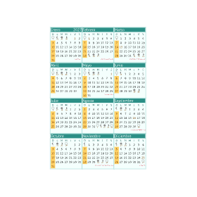 calendario 2027 mexico colorido