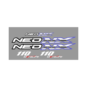 Archivo de vectores TVS NEO NX 110 duralife sticker