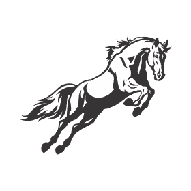 Archivo de vectores caballo brioso deco vinilo vector