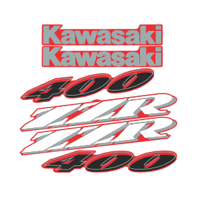 Archivo de vectores KAWASAKI ZZR 400 archivo sticker vector