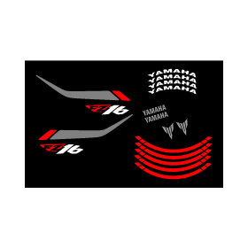 Archivo PDF de sticker de moto YAMAHA FZ 16 con rines