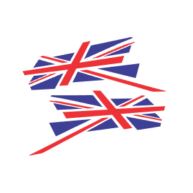Archivo de vectores england flags graphic car