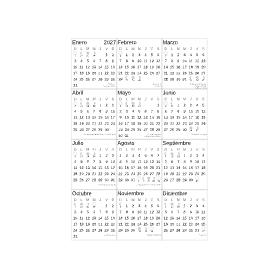 calendario 2027 uruguay minimalista