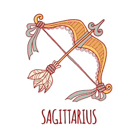 Archivo de vectores zodiaco sagitario dtf remera