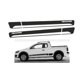 DiseÃ±o de calcos laterales para la camioneta Volkswagen Saveiro
DiseÃ±o en blanco y negro, incluye la division para puerta y esta a medida
calco, sticker, calca, pegatina, vinilo, vinyl, vectores