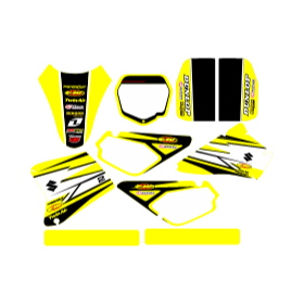 Archivo de vectores formato PDF de moto SUZUKI RM kit plantilla