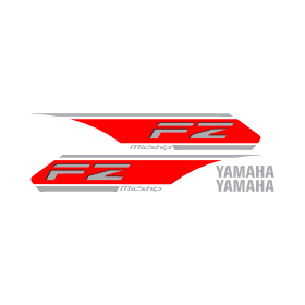 Archivo de stickers en vectores para moto YAMAHA FZ Midship een rojo y gris