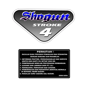 Archivo de vectores SHOGUN stickers de seguridad