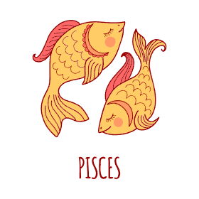 Archivo de vectores zodiaco piscis dtf remera
