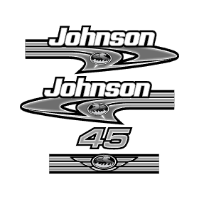 Archivo de vectores JOHNSON 45 outboard nautica lancha calcos con logo