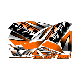 PDF de stickers moto KTM 200 Naranja