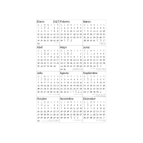 calendario 2027 chile minimalista