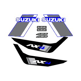 Archivo de vectores SUZUKI AX 4 modelo 2015 a 2019 sticker