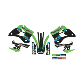 Archivo de vectores KAWASAKI KDX 200 personalizada stickers vector