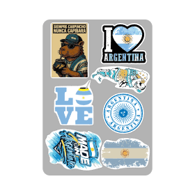 Archivo de vectores plancha stickers argentina mundial