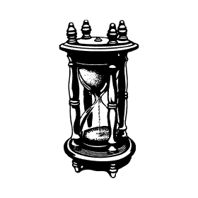 Archivo de vectores reloj de arena deco vinilo