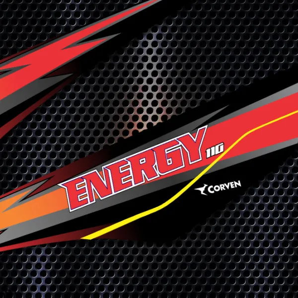 energy 110 corven decalques vermelho e preto