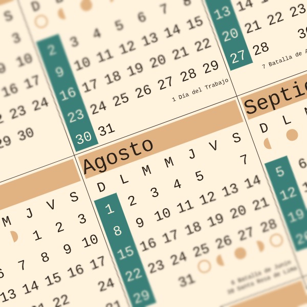 calendario 2027 peru retro