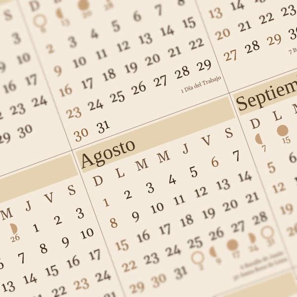 calendario 2027 peru sepia