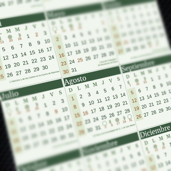 calendario 2027 argentina bosque