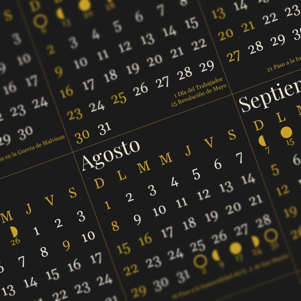 calendario 2027 argentina elegante