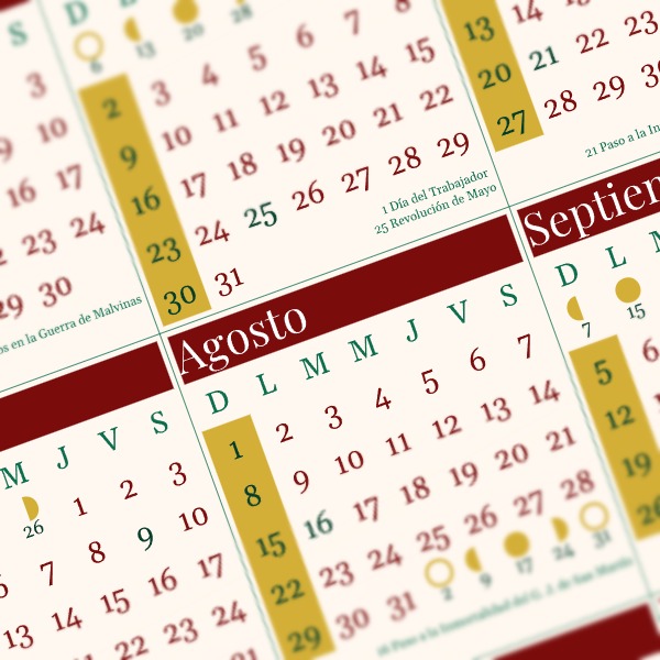 calendario 2027 argentina navideno