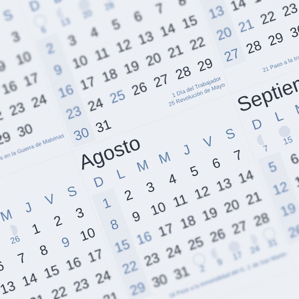 calendario 2027 argentina nordico