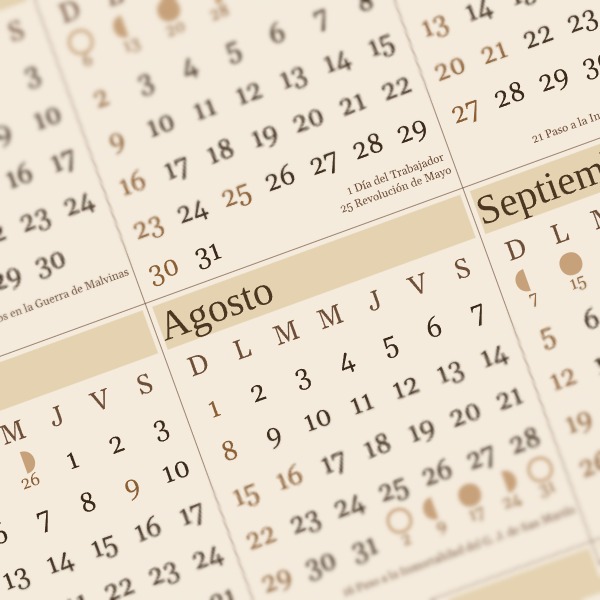 calendario 2027 argentina sepia