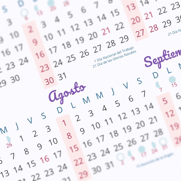 calendario 2027 chile acuarela