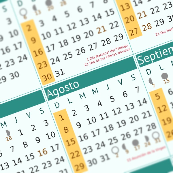 calendario 2027 chile colorido